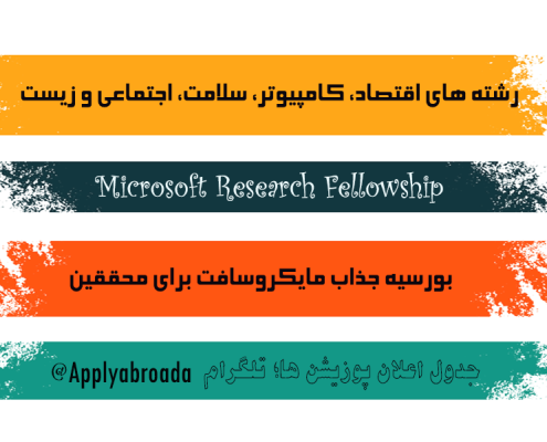 Microsoft Research Fellowship 2026 فلوشیپ مایکروسافت بورسیه فول فاند
